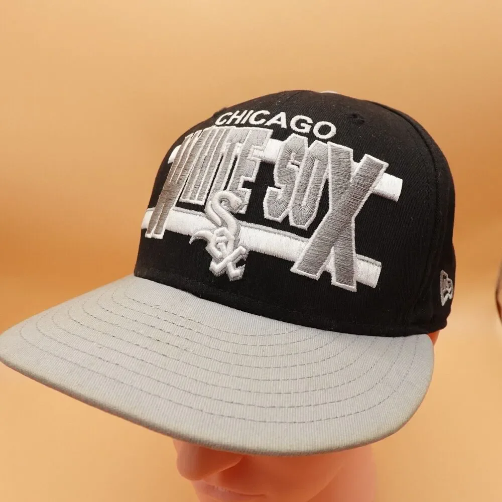 Chicago White Sox Hat Cap Snap Back Black Gray MLB Baseball Mens New Era